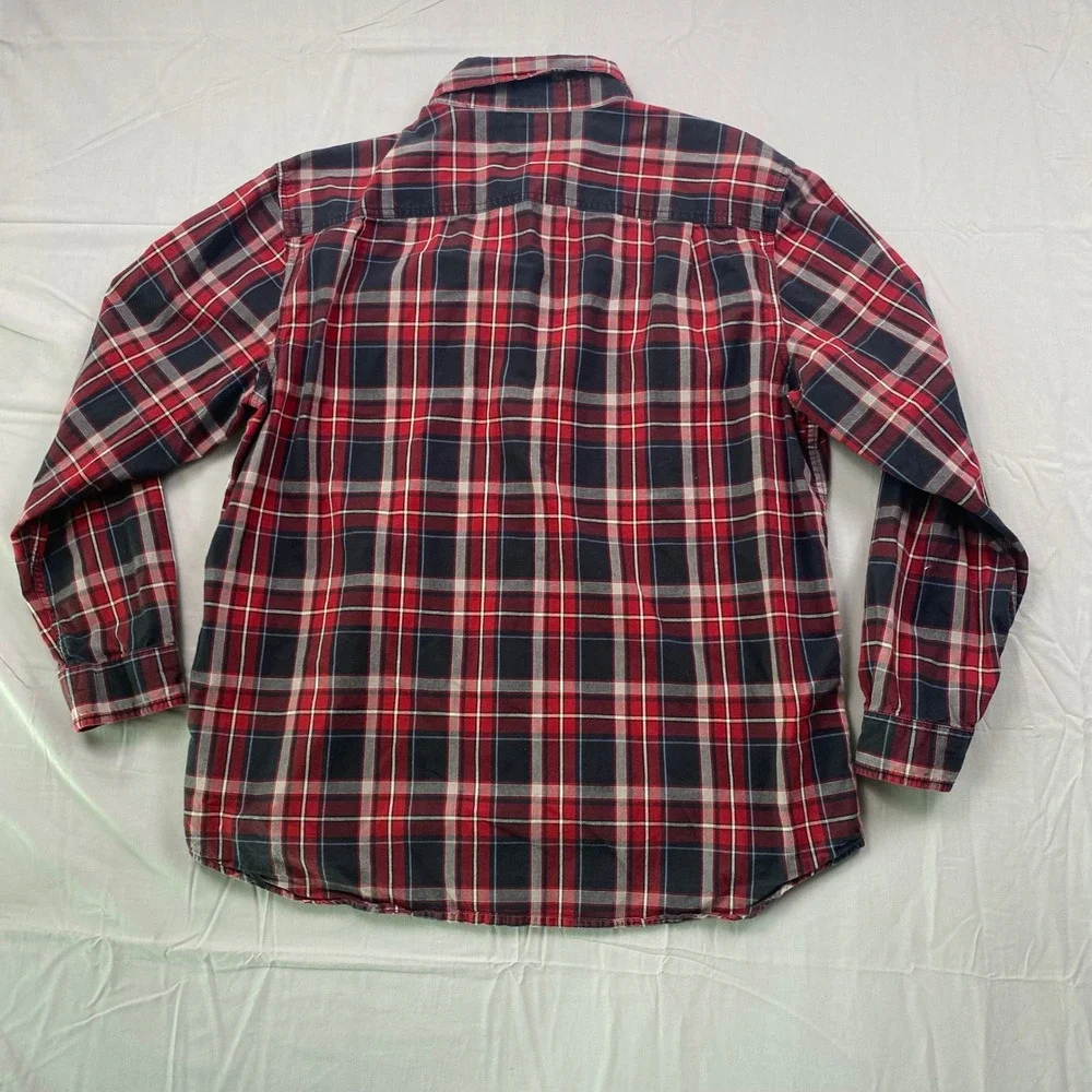 Carhartt Relaxed Fit Plaid Flannel Shirt Mens XL Red Black Rugged Work Pockets‎